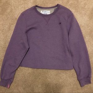 Purple Champion Crop Crewneck